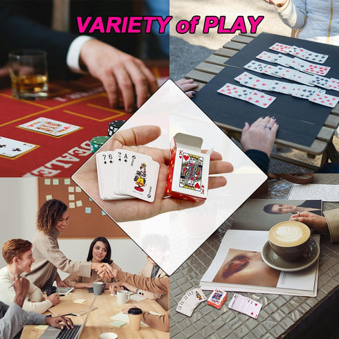 10 Pack, 1.65" Mini Playing Cards Mini Deck of Cards, Miniature Playing Cards with Great Novelty Gift, Party Favor