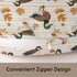 Wicbfdfv Thanksgiving Mallard Duck Maple Leaves Stripe Nursing Pillow Cover Ultra-Soft Comfortable for Baby Girls Boys