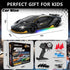 2.4GHz 1:24 4WD 15KM/H 2Pcs Remote Control Car RC Drift Car High Speed Racing Sport Car with LED Lights Drifting Tire