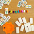 SetDouble 12 91 Set Yinlo Mexican Train Dominoes Dominoes with Train Sound Effect, Portable Travel Games, Tiles Colored