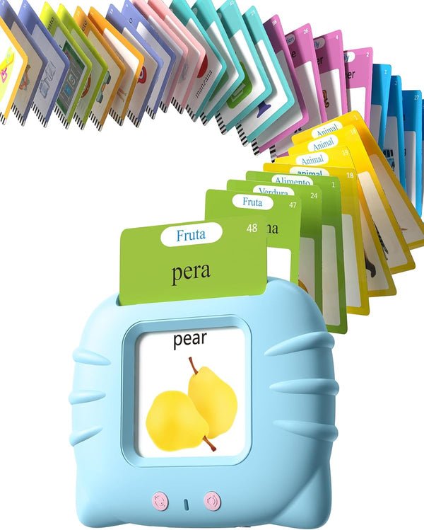 Airbition Bilingual Spanish and English Talking Flash Cards for Ages 2+, Pocket