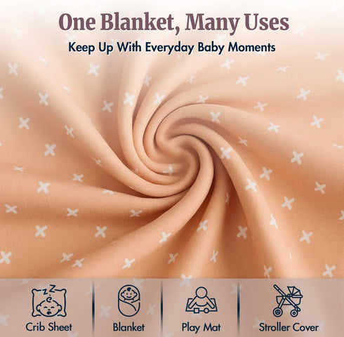 Bazzle Baby Swaddle Blankets for Newborns Soft, Breathable & Stretchy Baby Swaddle Blanket for Boys, Neutral Receiving