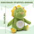 PPONE 11.8 inch Breathing Dinosaur Plush Toys with Light and Sound, Triceratops Dinosaur Stuffed Animal, Adjustable