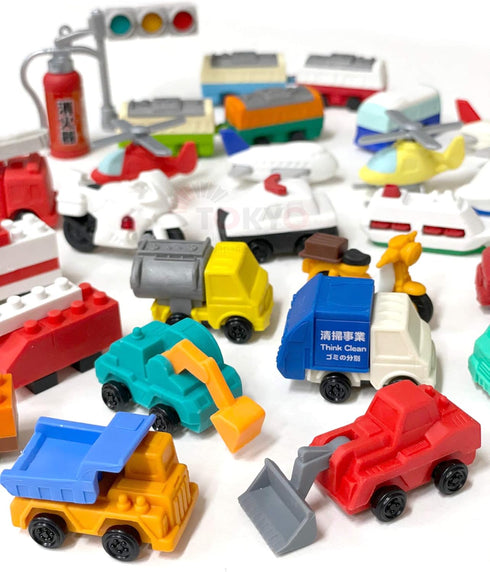 Pencil Eraser for Kids, Vehicle Mix (20)