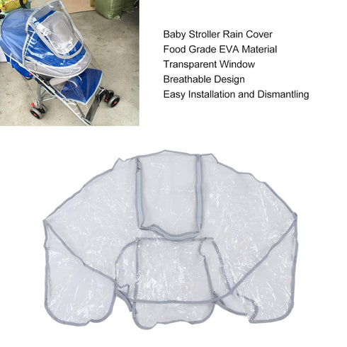 Universal Waterproof Baby Stroller Rain Cover, Windproof Travel Weather Protection for Outdoor Activities