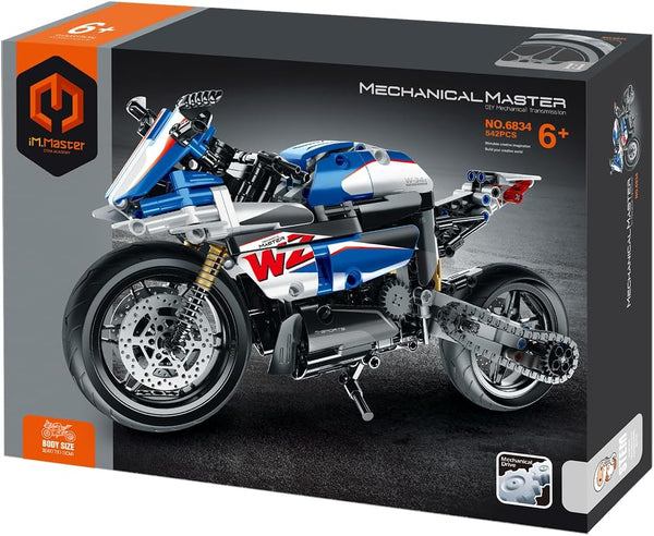 STEM Mechanical Transmission Engineering Building Toy, Motorcycle Building Blocks Take Apart Toy, 542 Pcs DIY Building Kit, Learning Engineering Construction Toys