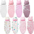 VitalCozy 8 Pack Preemie Swaddle Blanket Wrap with Hat Set for 0-6