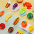 JASNKKONT 42 87 Set Items Pcs Cutting Play Kitchen for Kids, Pretend Cooking Fruit &Vegetables&Fast Food with Storage