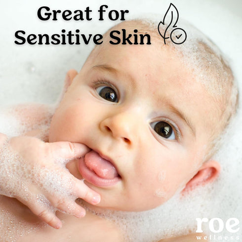 Roe Wellness Toddler & Baby Body Wash & Shampoo - 9.4 fl oz, Moisturizing, Fragrance-Free, Natural Vanilla