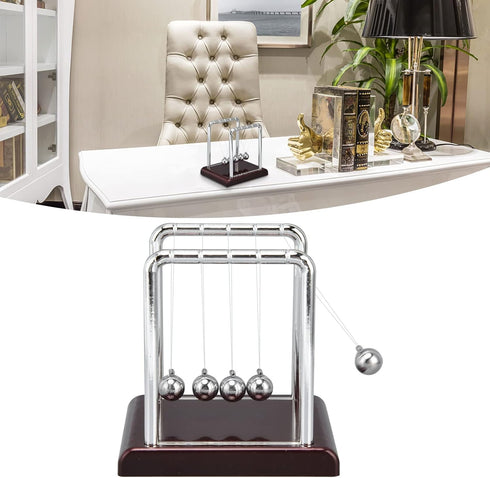 Ejoyous Newton's Balance Ball - Metal Swinging Physics Pendulum Desk Toy for Office