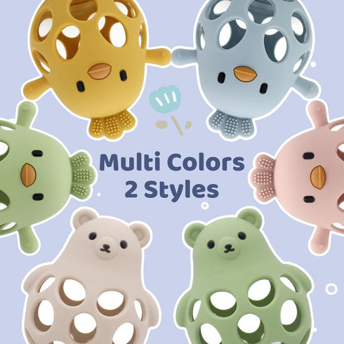 0-6 6-12 Baby Teething Toys Silicone Teethers - Babies Toys Chew Toys Food Grade Silicone for Sucking Needs, BPA Free