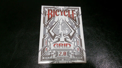 Bicycle Grid 2.0 Red Playing Cards - Poker Size Glows Under Ultraviolet Light