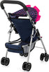 Bayer Design Dolls: Buggy Stroller - Blue, Pink Hearts, Unicorn - Accessory for Dolls Up to 18", Sun Canopy, Foldable, Seat Belt, Kids Toy, Ages 3+
