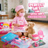 3-5 4 ULOVEME Pink Doctor Kit for Toddlers with Costume - Dentist Kit for Kids with Teeth Model /Removable Teeth