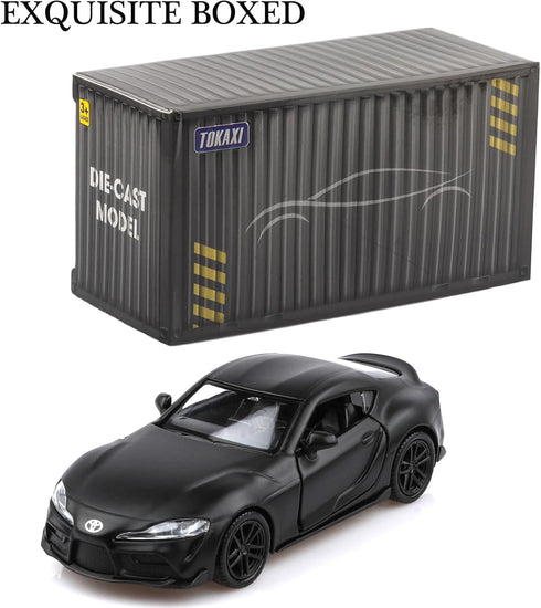 1/36 Scale 2020 Toyota Supra Diecast Cars Models, Pull Back Toyota Toy Car, Gifts for Boys Girls (Black)
