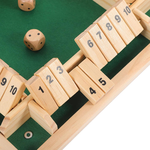 Kisangel Wooden Four-sided Flop Games - Digital Wooden Board Game for Kids, Parent-Child Educational Toys
