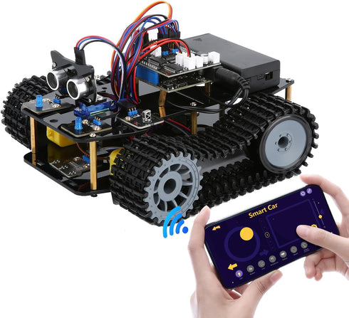 13-16,16+ Pack ACEBOTT Smart Car Kit Functions STEM Coding for Ages Tank Expansion Track Smart Robot Tank Accessory