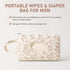 Nmoiat Wipe Holder Floral Diaper and Wipes Pouch Portable Hanging Wipes Bag for Car, Resuable Wet Wipe Pouch for Travel