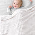 HOMRITAR Baby Blanket for Boys Girls Fleece Super Soft Plush Fuzzy Cozy Toddler Blanket with Square 3D Jacquard Grid Design Luxury Lightweight Bed Blanket for Newborn Infant Cream, 30 x 40 Inch by HOMRITAR