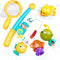 Baby Bath Toys for Kids Ages 1-3, Magnetic Fishing Games with Floating Bathtub Toys & Fishing Net for Toddlers