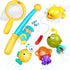 Baby Bath Toys for Kids Ages 1-3, Magnetic Fishing Games with Floating Bathtub Toys & Fishing Net for Toddlers