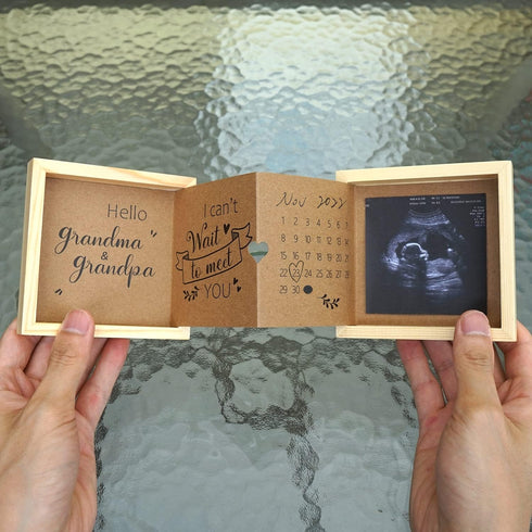 Grandparents Pregnancy Announcement Keepsake Box - Cherish Your Miracle