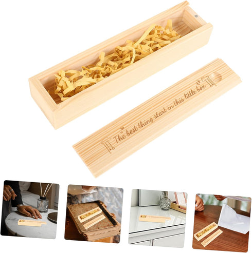 Garneck Pregnancy Announcement Keepsake Box Decorative Wooden Storage Case for Pregnancy Test Mementos Unique