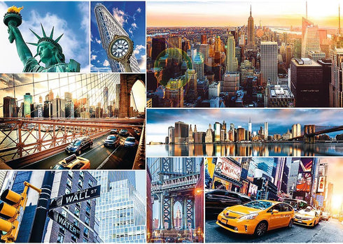Trefl New York Collage Jigsaw Puzzle, 4000 Piece, Red 54"x38" Print, Classic DIY Puzzle for Ages 15+