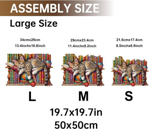 Cat Wooden Puzzle for Adults, Unique Animal Shape Jigsaw Puzzles for Family and Friends, 280pcs