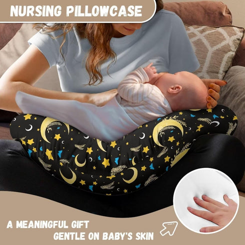 Kathyboom Moon Breastfeeding Pillowcase for Maternity Mom, Comfortable Nursing Pillow for Newborn Infant, Ultra Soft