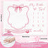 Mindsoft Trendy Pink Bow Coquette Baby Milestone Blanket Coquette Flannel Blanket Newborn Infant Swaddle Growth Baby