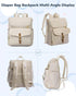 NatuFuse Backpack, 15 Diaper Bag Pockets Baby Bag, Girl Boy Travel Tote Bag with Insulated Pocket, Cute Diaper Bag