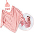 Stroller Society - Newborn Swaddle and Hat Set, Stretchy and Comfortable Baby