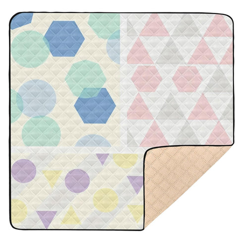 GuoChe Food Freshness Shapes Abstract Pattern Large Non-Slip Baby Activity Play Mat for