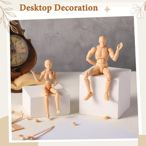 Set, Yookeer Body Drawing Action Figures Female and Male PVC Drawing Doll Human Model Manikin Art Mannequin Figures