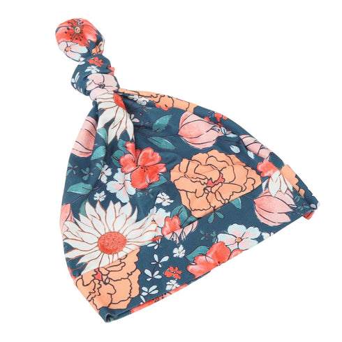 Set Cozy 4) Vibrant Floral Print Newborn Swaddle Blanket with Hat and Headband, and Breathable, for Boys and Girls
