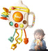 XXEDSPTY Montessori Baby Sensory Toys for 6-12 Months, Silicone Pull String Teething Toy,