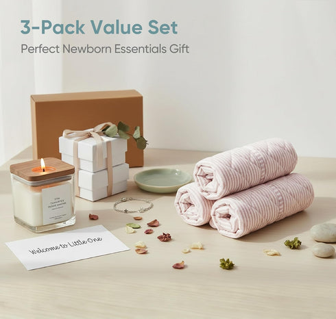 3-Pack 100% Spirich Reversible Changing Pad Liners, Waterproof & Wipeable Diaper Changing Mat, Thick Terry & Cotton
