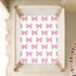 CZXW 52" 28" Pink Bows Crib Sheets Fitted x Natural Cotton Soft & Breathable for Baby Crib Mattress