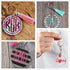 KINGFOREST 120PCS Acrylic Keychain Blanks Kit - 30 Keychain Rings, 30 Jump Rings, 30 Clear Discs, 30 Tassels