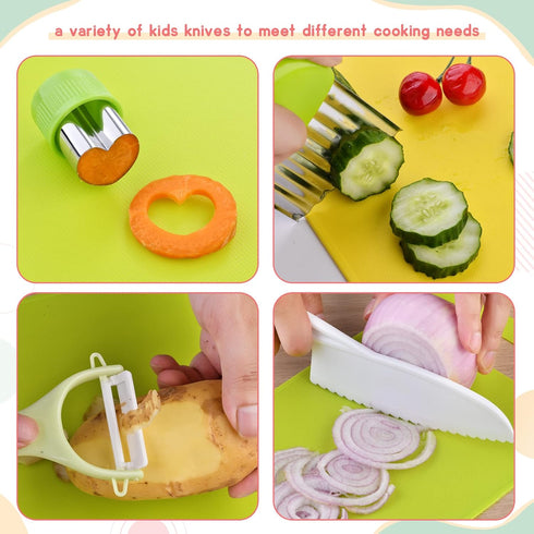 13 Pieces Montessori Kitchen Tools for Toddlers, Real Cooking Sets, Toys for 2-8 Year Old Kids
