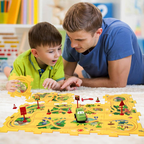 3-5, Set, 3 4 5 6 3 4 5 6 3 Plastic Floor Puzzles for Kids Ages Puzzle Track Car Play Educational Montessori Toys