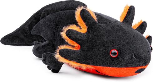 ZHONGXIN MADE Axolotl Plush - Black 18" Realistic Stuffed Animal, Cute Ambystoma Plush Toy for Kids