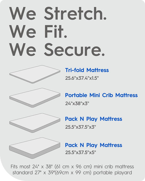 Pack Pack Pack 2 Pack N Play Sheets Fitted, TotBasic Ultra Soft Space Mini Crib Sheets, Premium Jersey Knit and Play