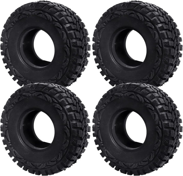 1.9 Crawler Tires with Foam Inserts for Traxxas TRX-4, Axial SCX10 II III, 1/10 RC Rock Crawler Car