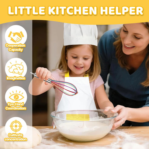 VONTIQUE 32 Setsfor 3+ pcs Kids Cooking&Kids Baking Real Cooking BakingMontessori Kitchen Tools for Toddlerswith Chef's