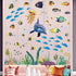 Creative 3D Ocean Fish Wall Sticker, Removable DIY Under The Sea Coral Grass Decal for Kids Nursery Decor
