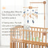Boho Baby Crib Mobile Decor - Wooden Moon and Stars Nursery Mobiles with Cloud for Bassinet Starry Night Handmade Soft