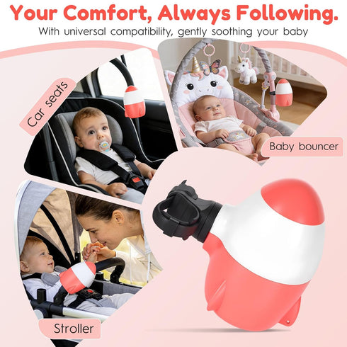 KIYPUT 5-Speed Settings, 12-Hour 40-Minute Hands-Free Baby Stroller Rocker | Automatic Rocking Device for Cribs
