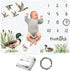 Mallard Duck Baby Monthly Blanket for Boy & Girls, Newborn Month Blanket,